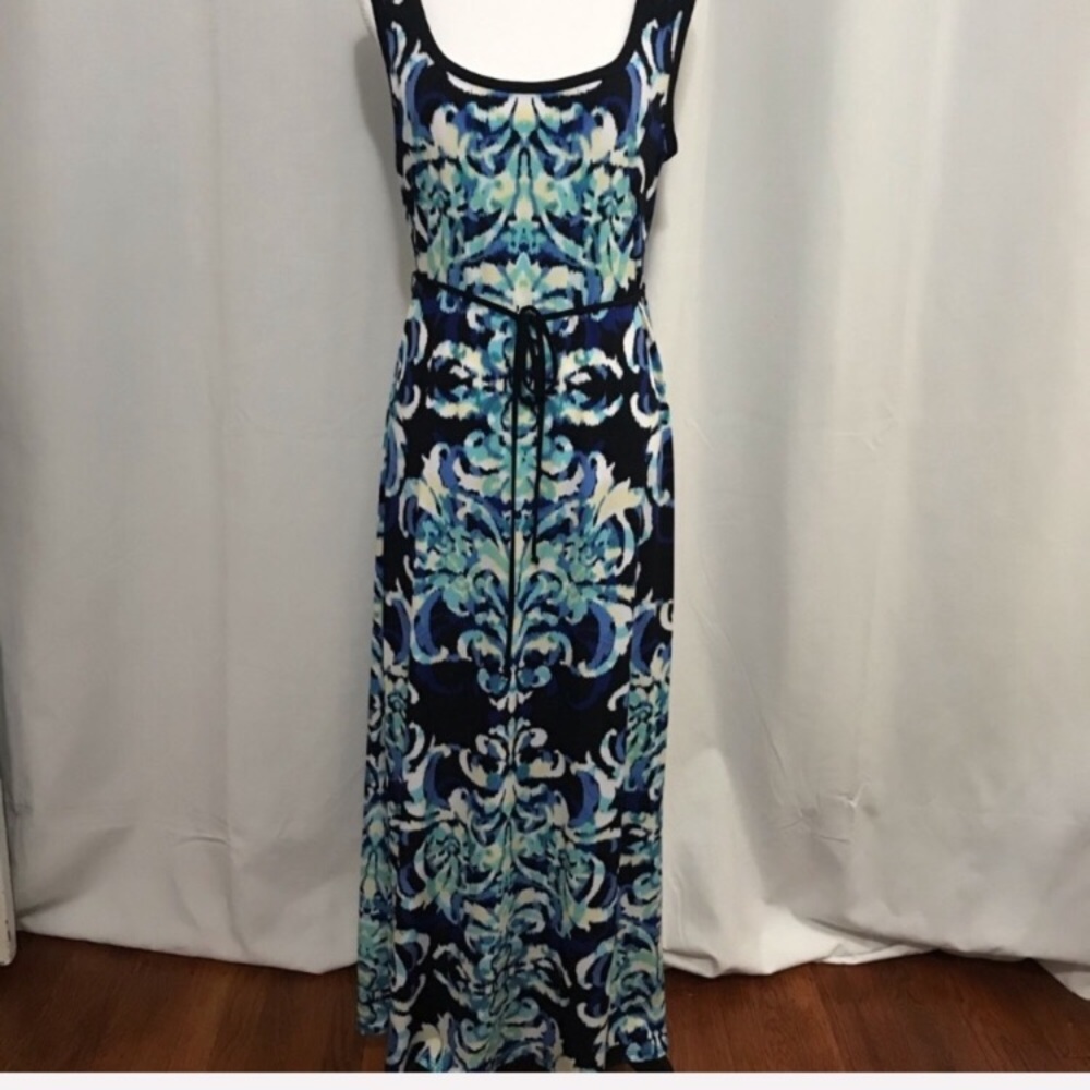 Connected Apparel Damask Sleeveless Dress Sz 12